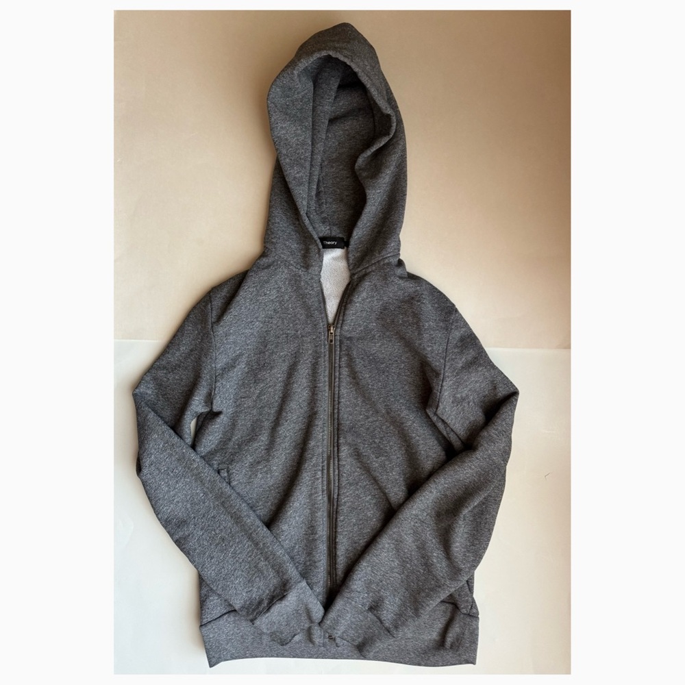 Theory Men’s Heather Gray Zip-Up Sweatshirt - Size XS (Used)